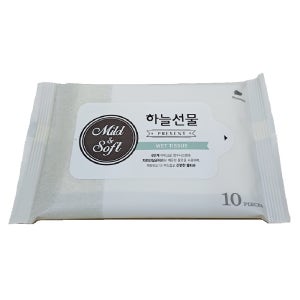 하늘선물 휴대용 물티슈 10매 1박스(200개) 소형 작은 미니