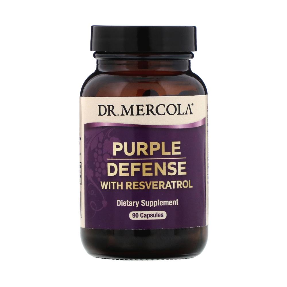 Dr. Mercola 닥터 머콜라 <b>퍼플 디펜스</b> 위드 <b>레스베라트롤</b> 90 캡슐