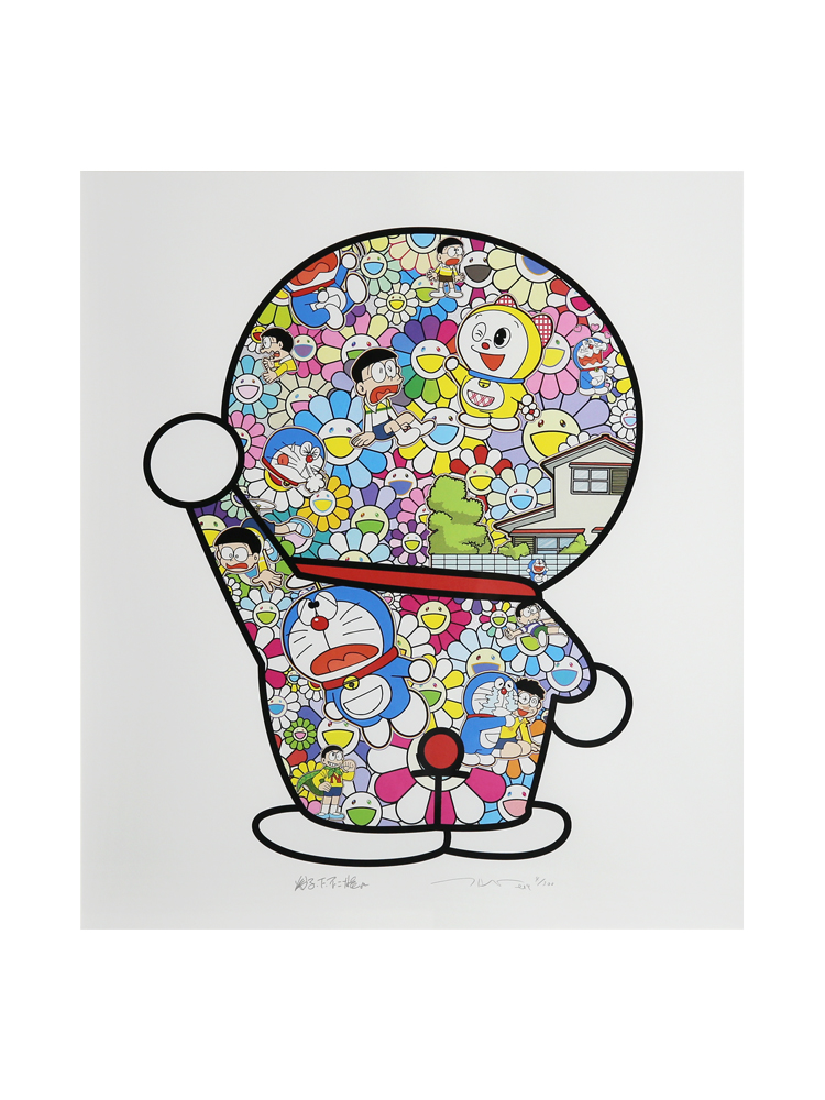 DORAEMON IN THE FIELD OF FLOWERS