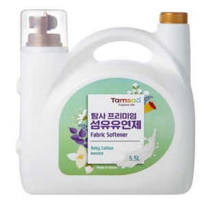 탐사 프리미엄 섬유유연제 베이비코튼 향기좋은섬유유연제 대용량 5.5L x 2개입