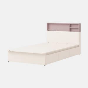 일룸 링키플러스 수납형 침대프레임 SS(슈퍼싱글), 아이보리+라즈베리크림(IVRM)