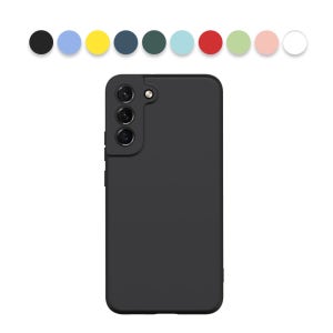 파스텔 10색 풀커버 젤리 케이스 블랙, 갤럭시S22