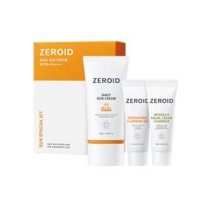 제로이드 데일리 무기자차 선크림 50ml + 인텐시브 페이셜 크림 클렌저25ml + 더마뉴얼 클렌징 젤 25ml 기획세트