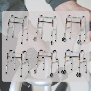 현대 노인 보행기 고령자용 워커 보행보조기 1단 2단 할머니 어르신 유모차 현대 보행차