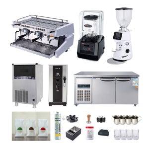 카페창업 패키지 씨메03 네오 신형 커피머신 2그룹 그라인더 온수기