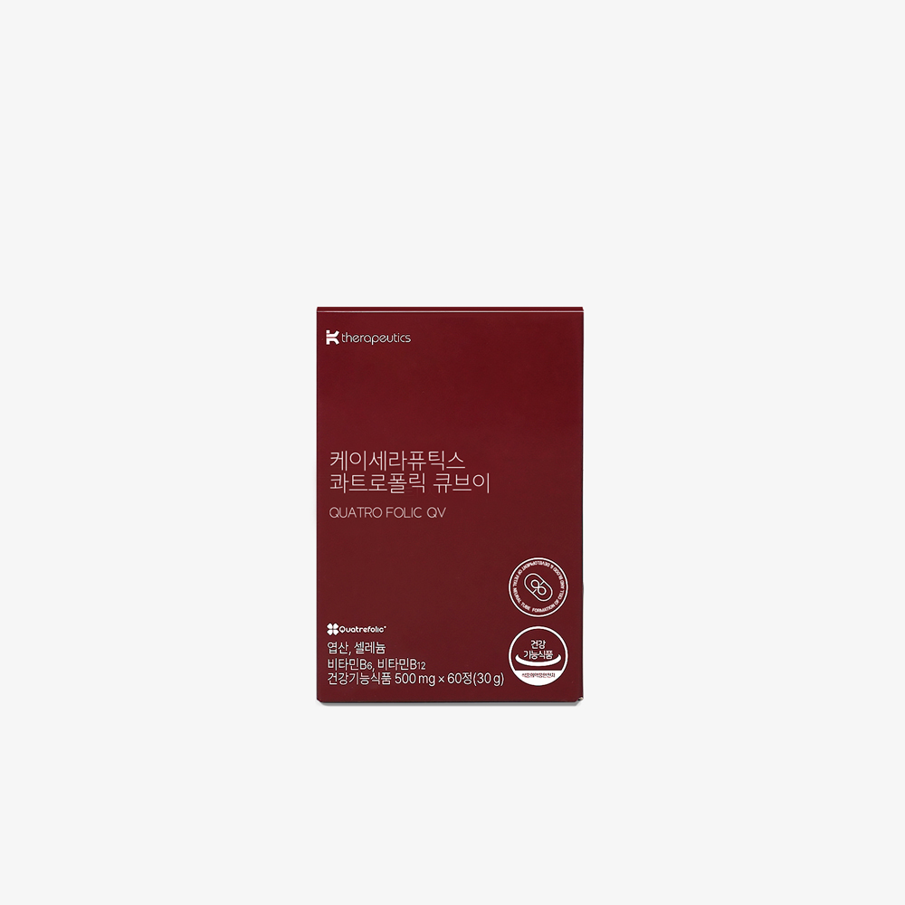 케이세라퓨틱스 콰트로폴릭 큐브이 활성형 엽산 임신 준비 부부 영양제 60정, 1개