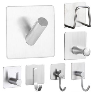 무타공 벽걸이 고리 걸이 행거 스테인리스 다용도 후크 A형