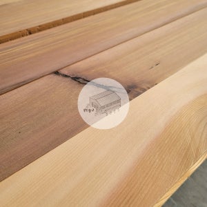 우드창고 북미산 적삼목 유절 구조재 18X140X2400mm 국내가공 천연 방부목 목재