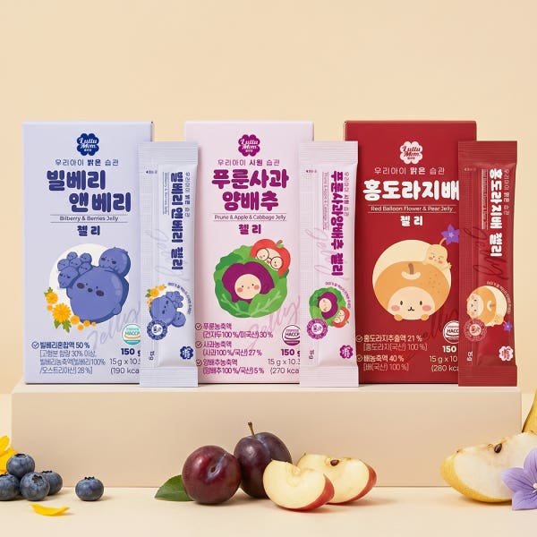 [슈퍼적립] 룰루맘 홍도라지배 아기 젤리스틱 1+1박스(총 20포) 외 2종 어린이집 간식