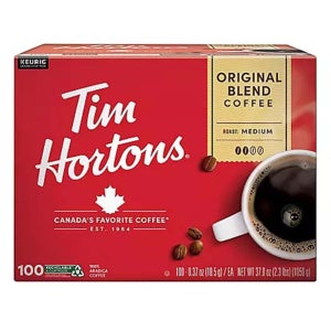 Tim Hortons 팀 홀튼 큐리그 오리지널 블렌드 프리미엄 커피 100입