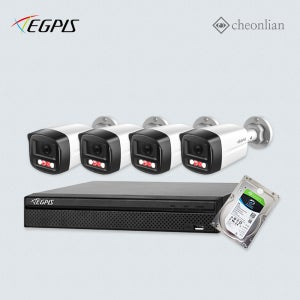 이지피스 500만화소 이지뷰IP 실외4대+4채널 NVR녹화기 CCTV 자가설치세트 네트워크 PoE