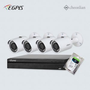 이지피스 500만화소 이지뷰IP 실외4대+4채널 NVR녹화기 CCTV 자가설치세트 네트워크 PoE