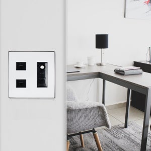 인터넷콘센트 TV2방 RJ45X2 D4 블랙 화이트
