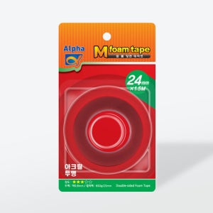 M시리즈 폼양면테이프 투명 24mmx1.5m 아크릴폼 (0.8T)