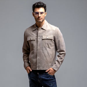 더 그레이 리얼스웨이드 투포켓 양가죽자켓