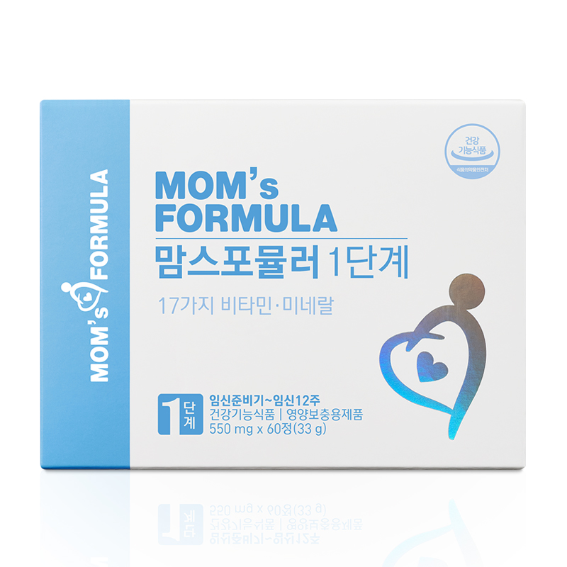 <b>맘스포뮬러</b> 1단계 / 4세대 활성형 엽산 임신 준비 임신 초기 임산부 영양제 엽산제