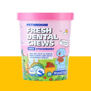 [페스룸] 프레쉬 덴탈츄(딸기) 개껌 강아지덴탈껌 애견 간식
