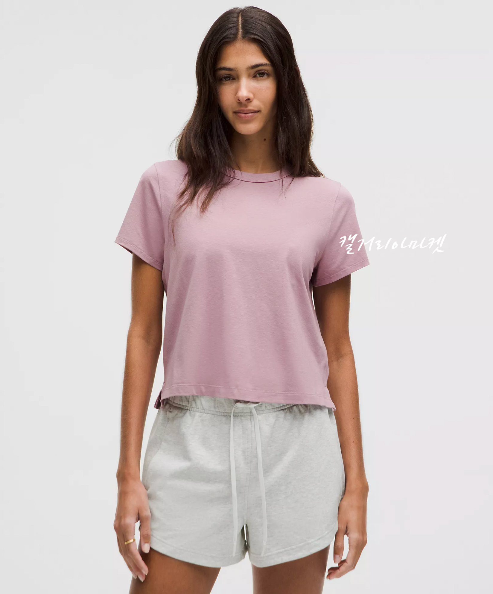 (룰루아울렛)룰루레몬 클래식 핏 코튼 블렌드 숏 슬리브 티셔츠 Lululemon Classic-Fit Cotton-Blend T-Shirt