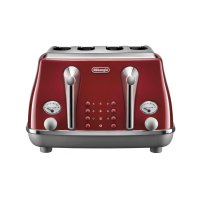 드롱기 토스터기 4구 아이코나 빨간색 - Delonghi Toaster Icona Capitals 4 Slice Red CTOC4003R