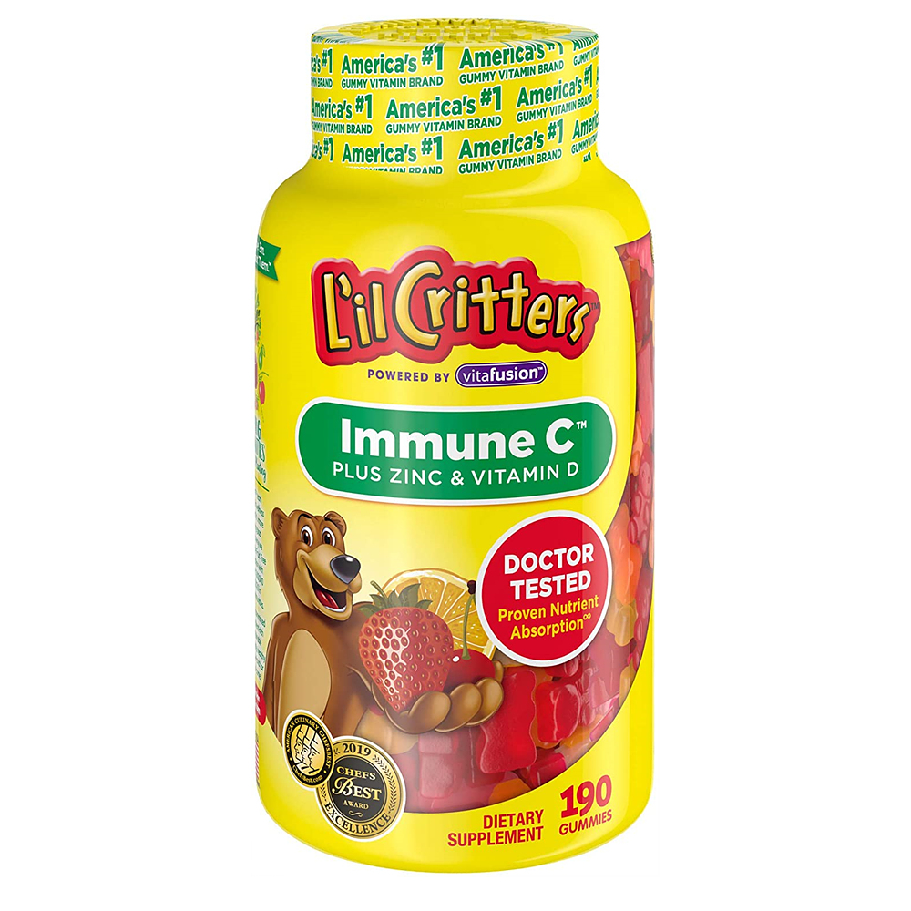 릴크리터스 이뮨 <b>C</b> <b>징크 비타민</b> D 190정 Lil Critters Immune <b>C</b>