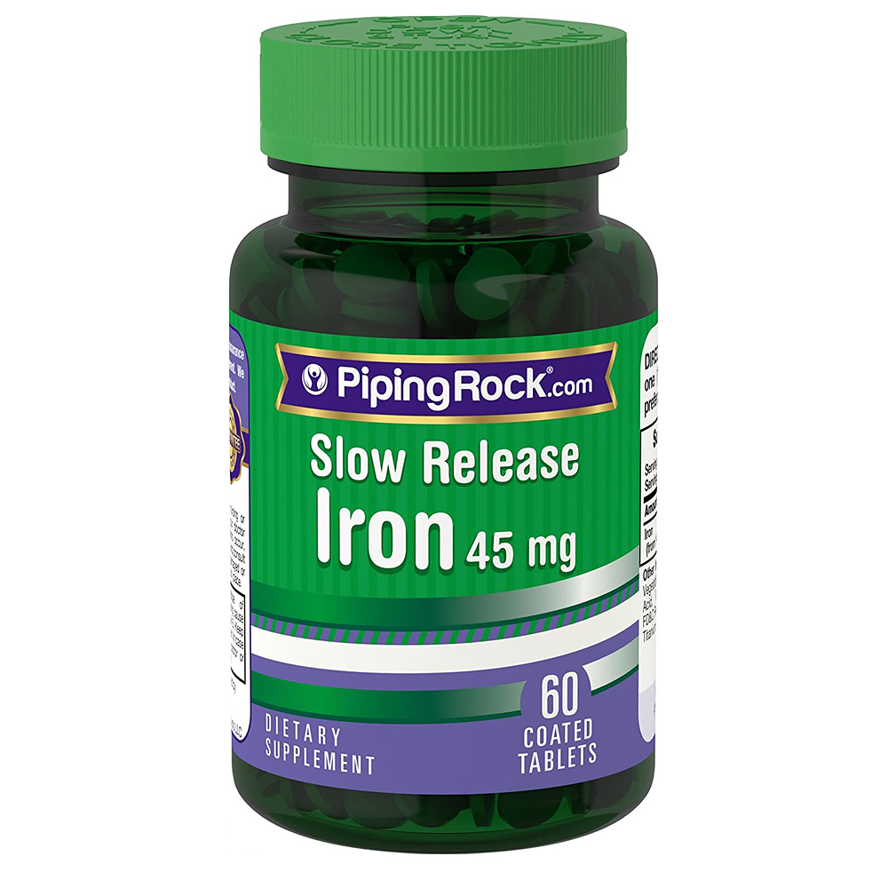 파이핑락 <b>슬로우 릴리즈 아이언</b> 45mg 60정 Pipingrock Iron