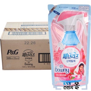 페브리즈 다우니향 320ml 섬유탈취제 12개 냄새제거