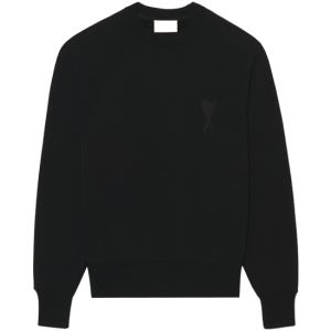 [아미] USW002.747 001 체인 스티치 하트 로고 맨투맨 블랙 공용 맨투맨 / TJ