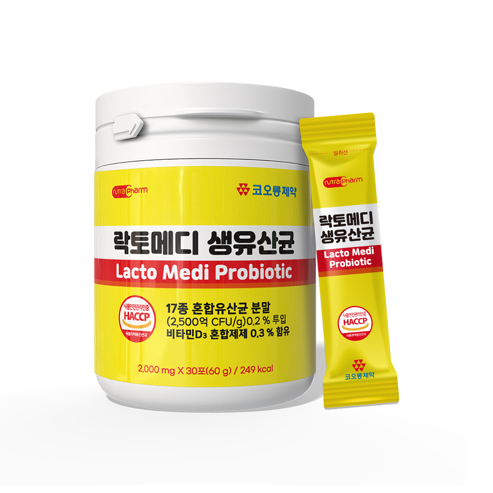 코오롱제약 락토<b>메디</b> 생유산균 락토 프로바이오틱스 2000mg 30포