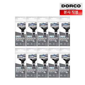 도루코 페이스4 휴대용 면도기(총 40입, 4P x 10)