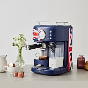 플랜잇 3in1 에스프레소 커피머신 더아트 가정용 자동스팀 PCM-F21 유니언잭