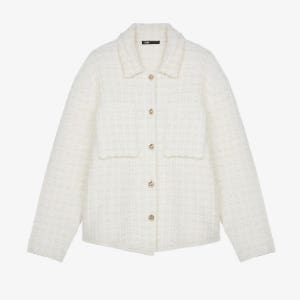 마쥬 말레리오 트위드 텍스처 우븐 오버셔츠