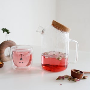 단추코르크 내열저그 / 홍차 홍쏘 티팟 1000ml