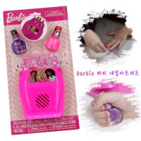 Barbie 바비 네일아트세트 / 네일드라이기+수성매니큐어2색상+네일스티커