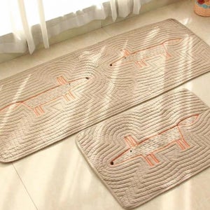 목화솜누빔 흡수좋은 면 퀄트 여우 발매트 주방매트 논슬립