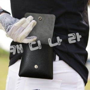 가죽 벨트형 골프 파우치백 티수납 볼주머니 보조가방 힙색 골프악세사리 캐디용품