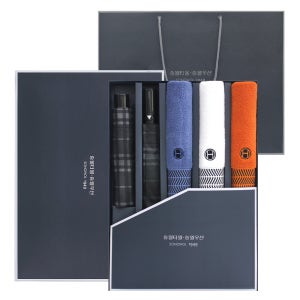 송월우산 2단체크 3단체크 어로우 타올 감사 답례품 5p세트