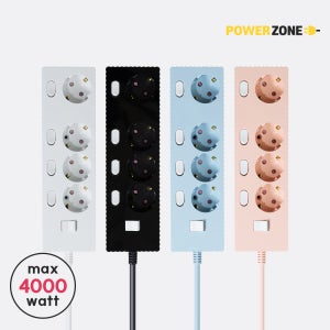 국산 고용량 멀티탭 4구 1.5m 대용량 개별스위치 과부하차단 절전 콘센트