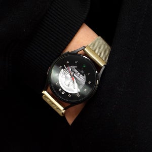 갤럭시워치3 4 스트랩 밀레니즈 루프 마그네틱 스트랩 커브형 메탈 밴드