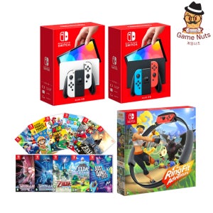 [링피트 패키지] 닌텐도 스위치 OLED + 링피트 어드벤처 패키지 (닌텐도 게임팩 선택)