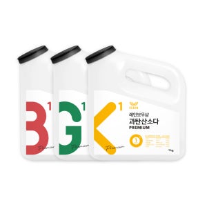 레인보우샵 삼총사 시그니처 왕톡톡이 세트 과탄산소다 베이킹소다 구연산 각 1kg
