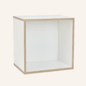 솔리에 우디스퀘어 원목 우드 인테리어 DIY수납장 공간박스 E0등급 화이트A타입 1단