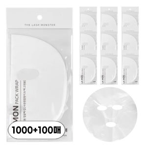 라몽 일회용 대용량 얼굴팩랩 모델링팩 마스크팩 고정용 피부과 래쉬몬스터 100매, 10개