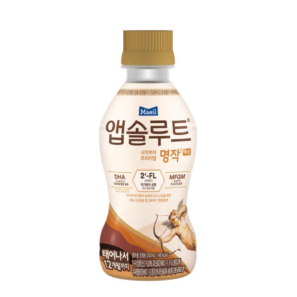 매일유업 앱솔루트 명작 액상 2FL (HMO) 분유 1단계(0~12개월) 200ml 24개 (니플 미포함) [도착보장]