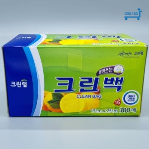 크린랲 크린백 300매 17 x 25 cm 소형 티슈형 위생백