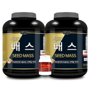 1+1 씨드 매스 탄수화물 보충제 프로틴 고칼로리 파우더 쉐이크 초코맛 4kg 2개