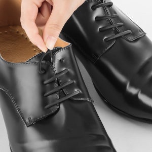 국산 고무 신발끈 운동화끈 고무줄 매듭없는 앙카 구두끈 10P (3cm) 블랙