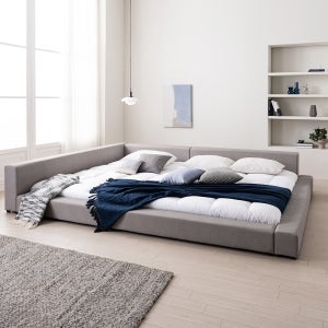 아씨방가구 제로 밸런스 패밀리침대 Q+SS 매트리스 세트 독립형스프링, 파스텔화이트