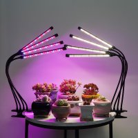 LED 3파장 식물등 생장등 다육이등 홈가드닝 성장조명 타이머 빛조절 스틱형 집게형
