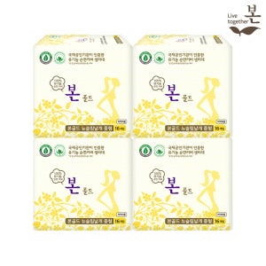 유기농본 골드 생리대 중형 16P x 4팩