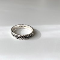 [925실버]블랙스피넬 수공예 은반지 원석반지 Black spinel silverRing